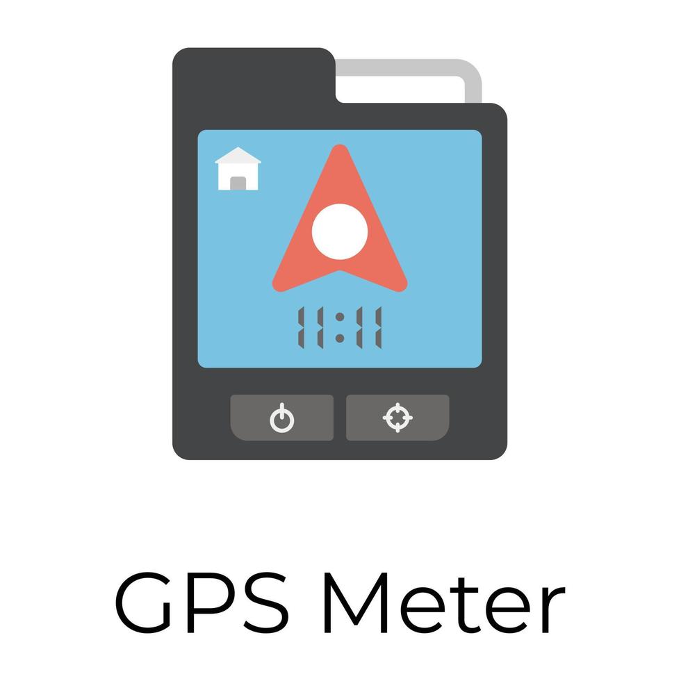 Trendy GPS meter vector