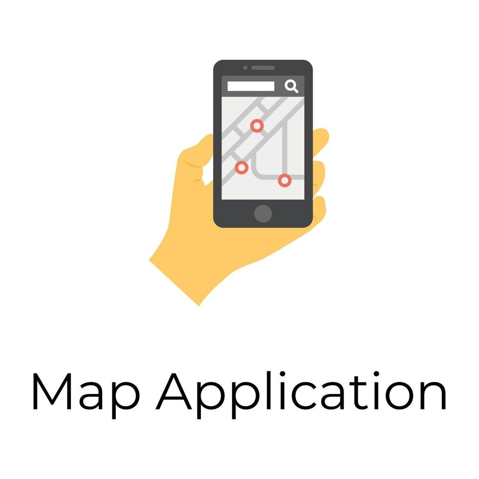 Trendy Map application vector