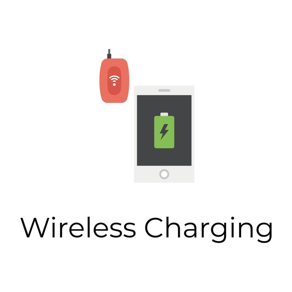 Trendy Wireless Charging vector