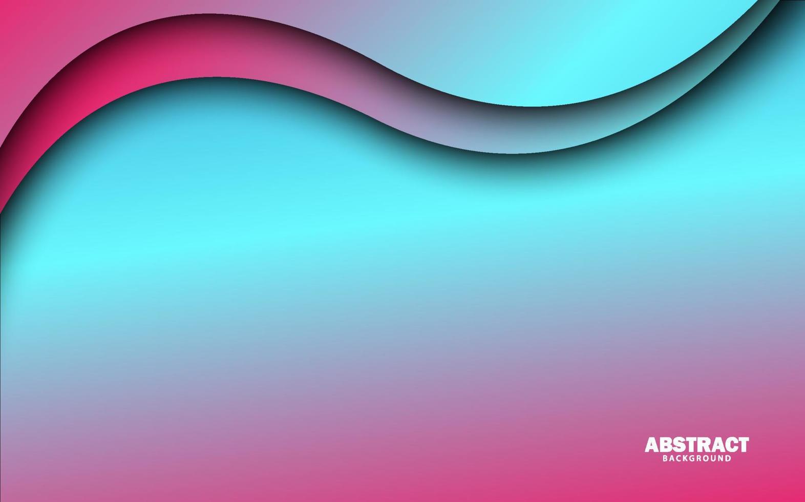 Abstract wave shape blue gradient color background vector