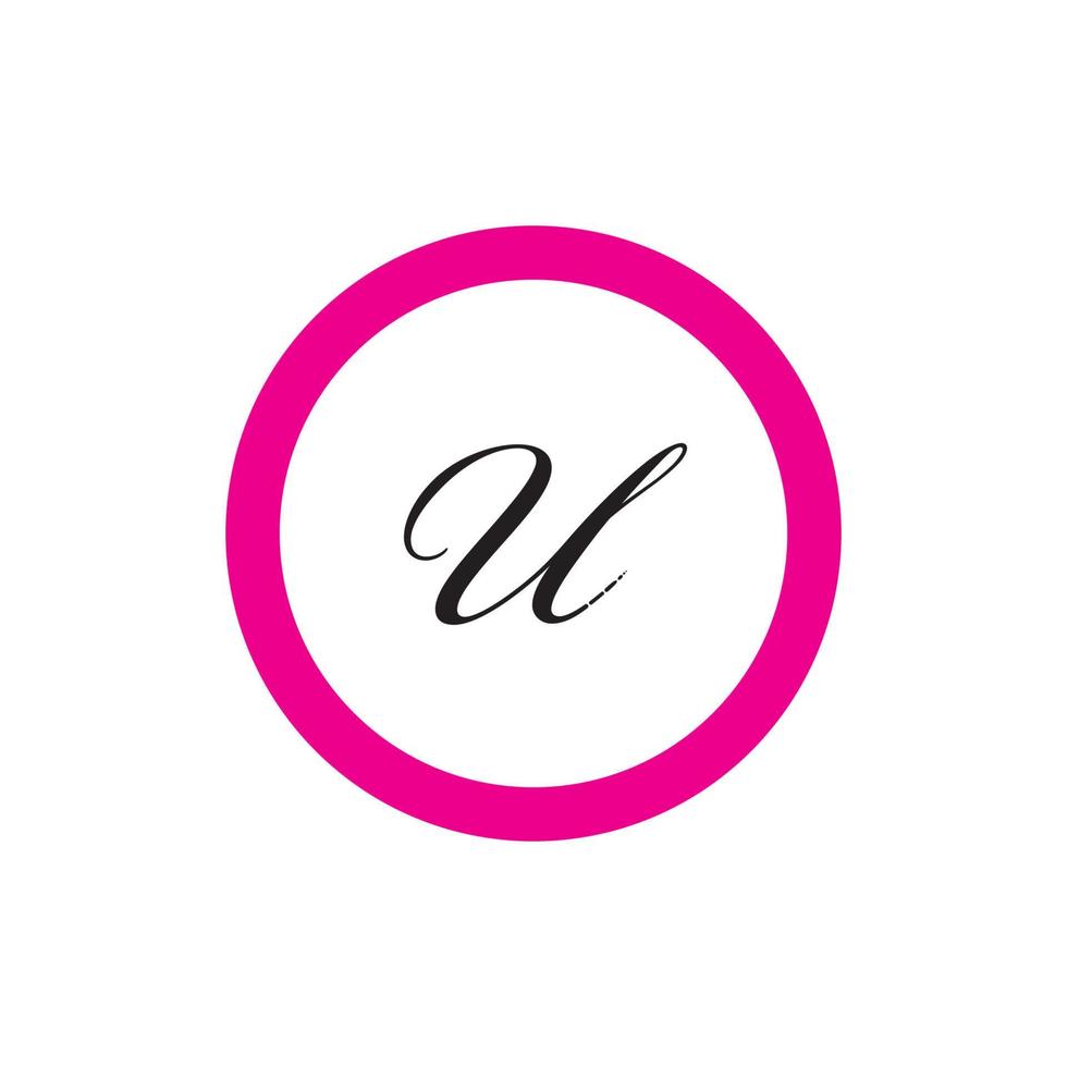 plantilla de diseño de logotipo de vector de unidad abstracta corporativa empresarial letra u