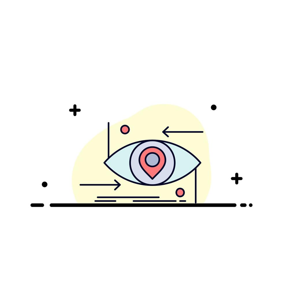 Advanced future gen science technology eye Flat Color Icon Vector