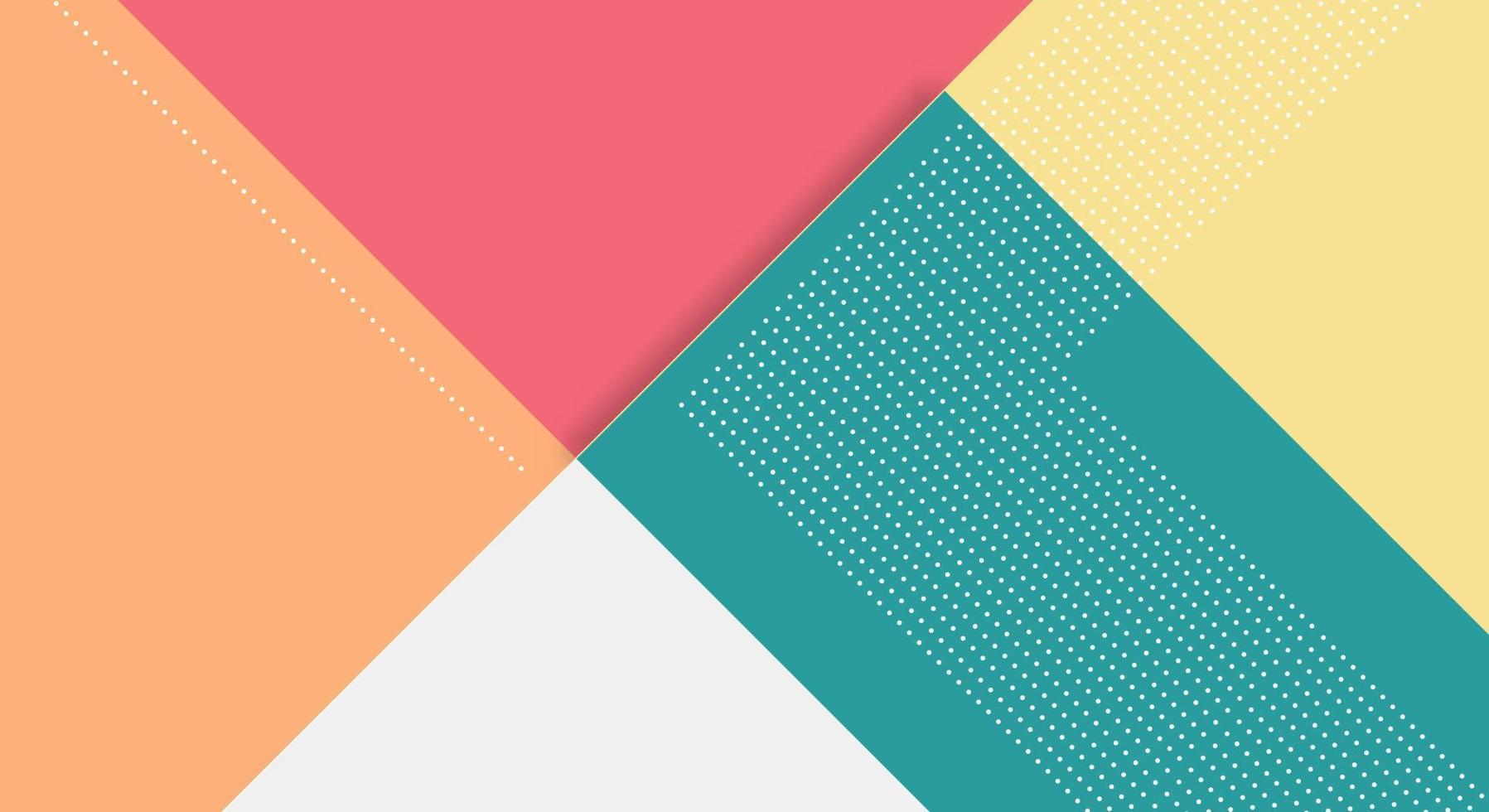 Abstract Paper Colorful Background with Memphis Papercut Style and Pastel Color for Wallpaper vector