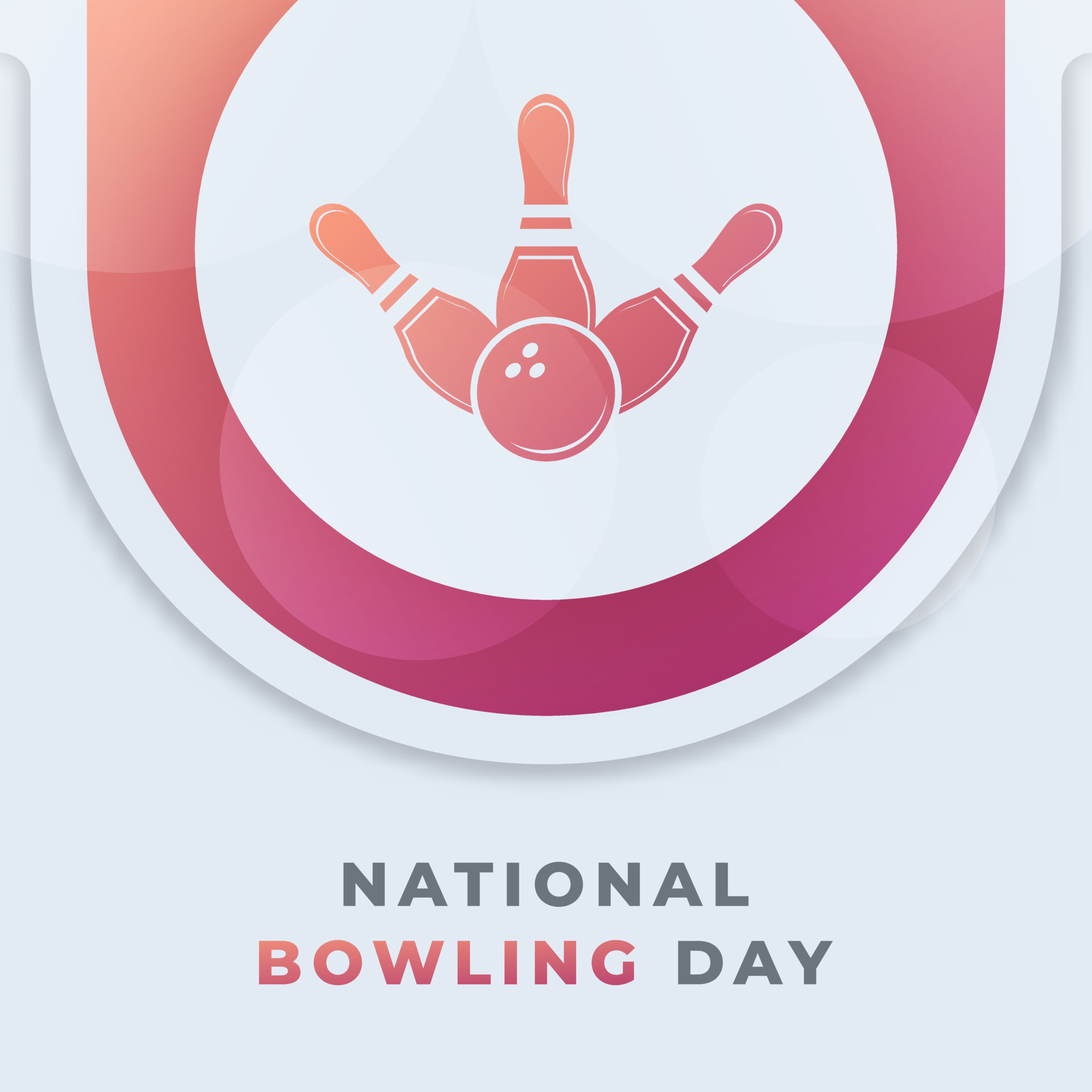 Happy National Bowling Day August Celebration Vector Design