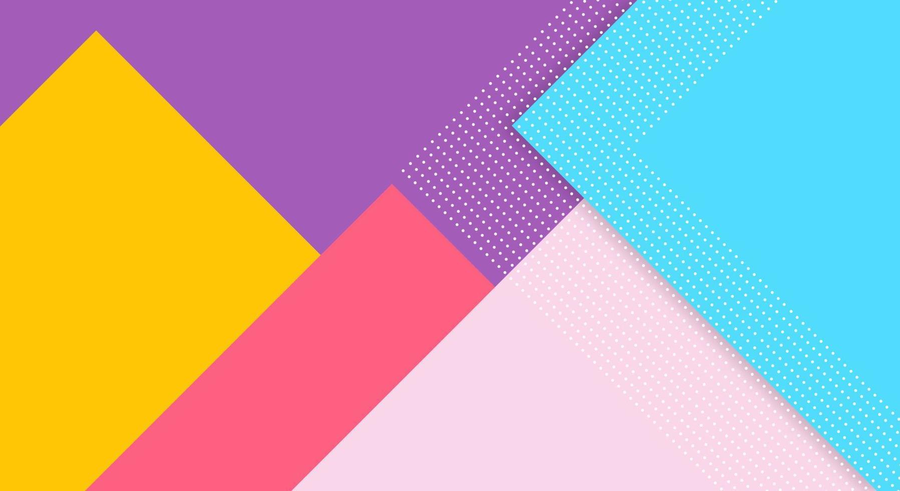 Abstract Paper Colorful Background with Memphis Papercut Style and Pastel Color for Wallpaper vector