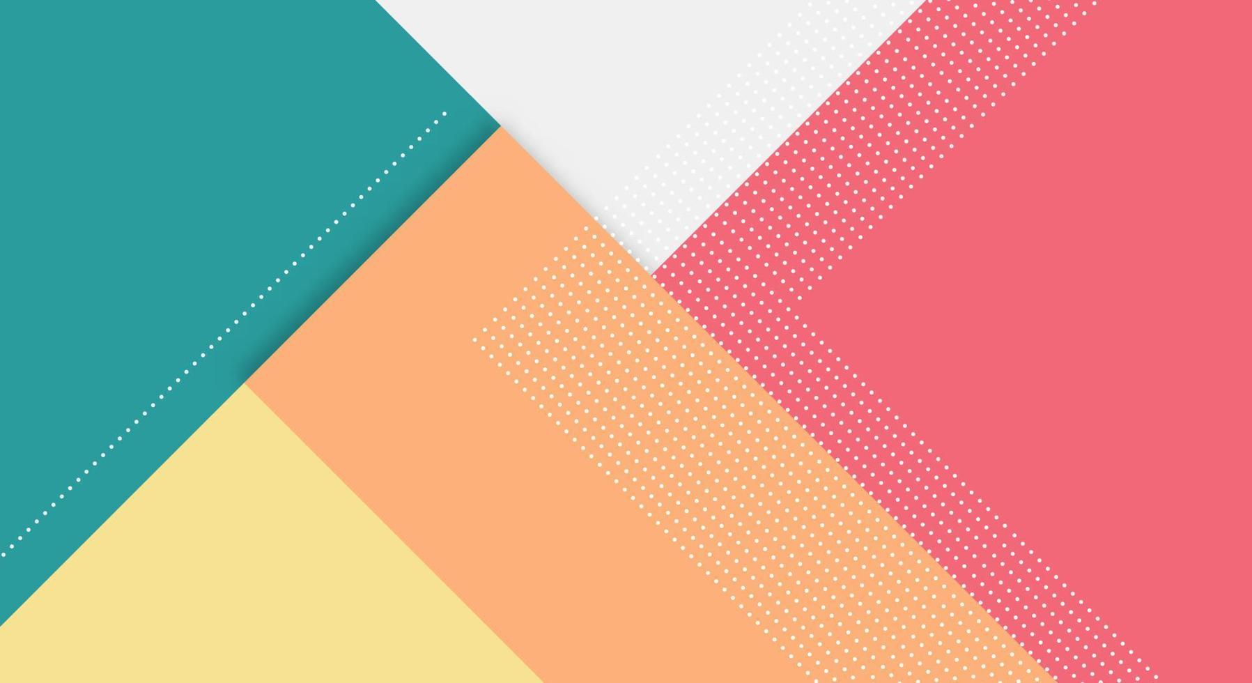 Abstract Paper Colorful Background with Memphis Papercut Style and Pastel Color for Wallpaper vector