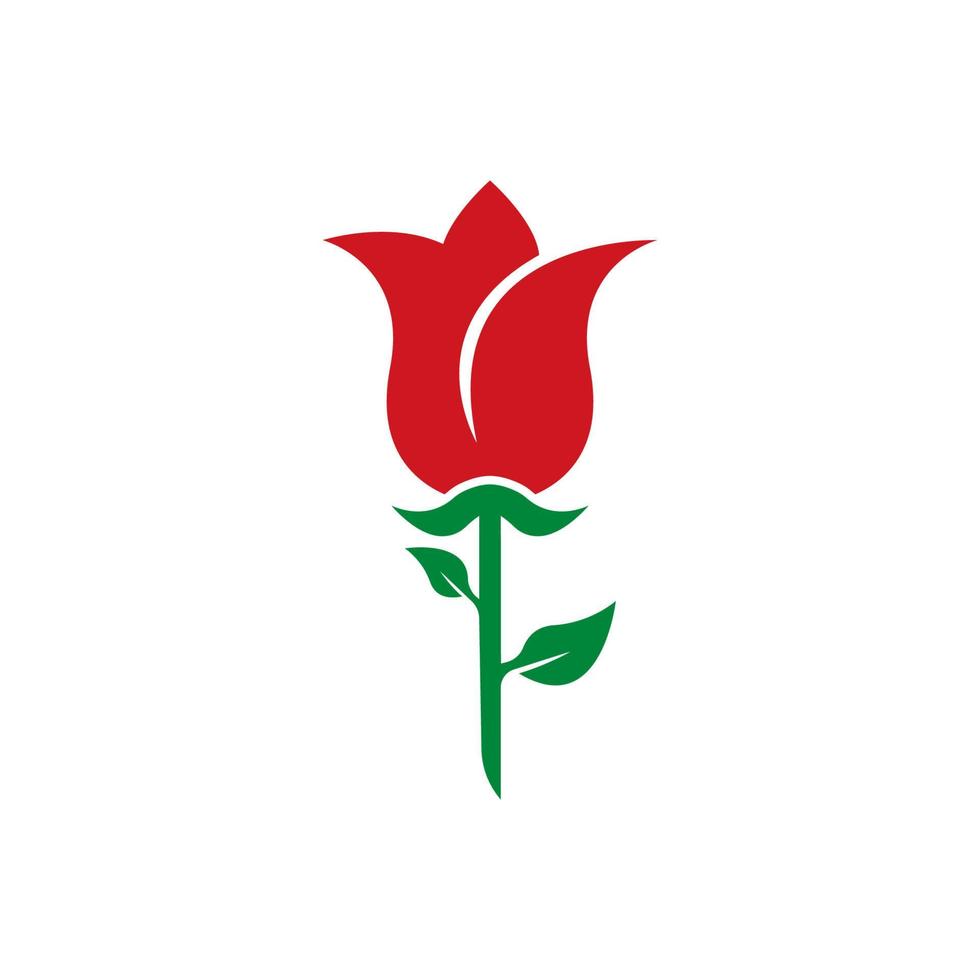 rosa flor logotipo plantilla icono vector ilustración
