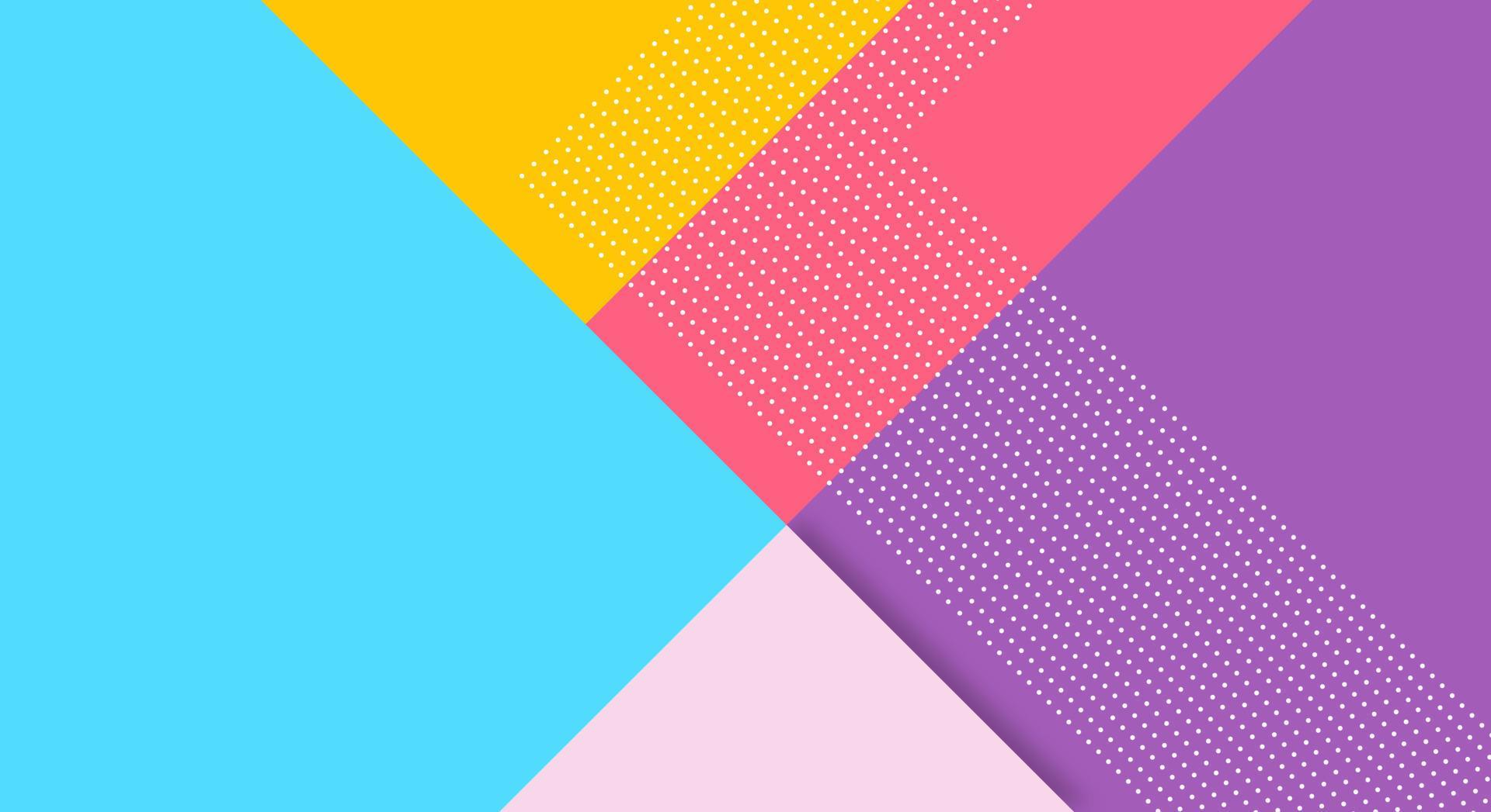 Abstract Paper Colorful Background with Memphis Papercut Style and