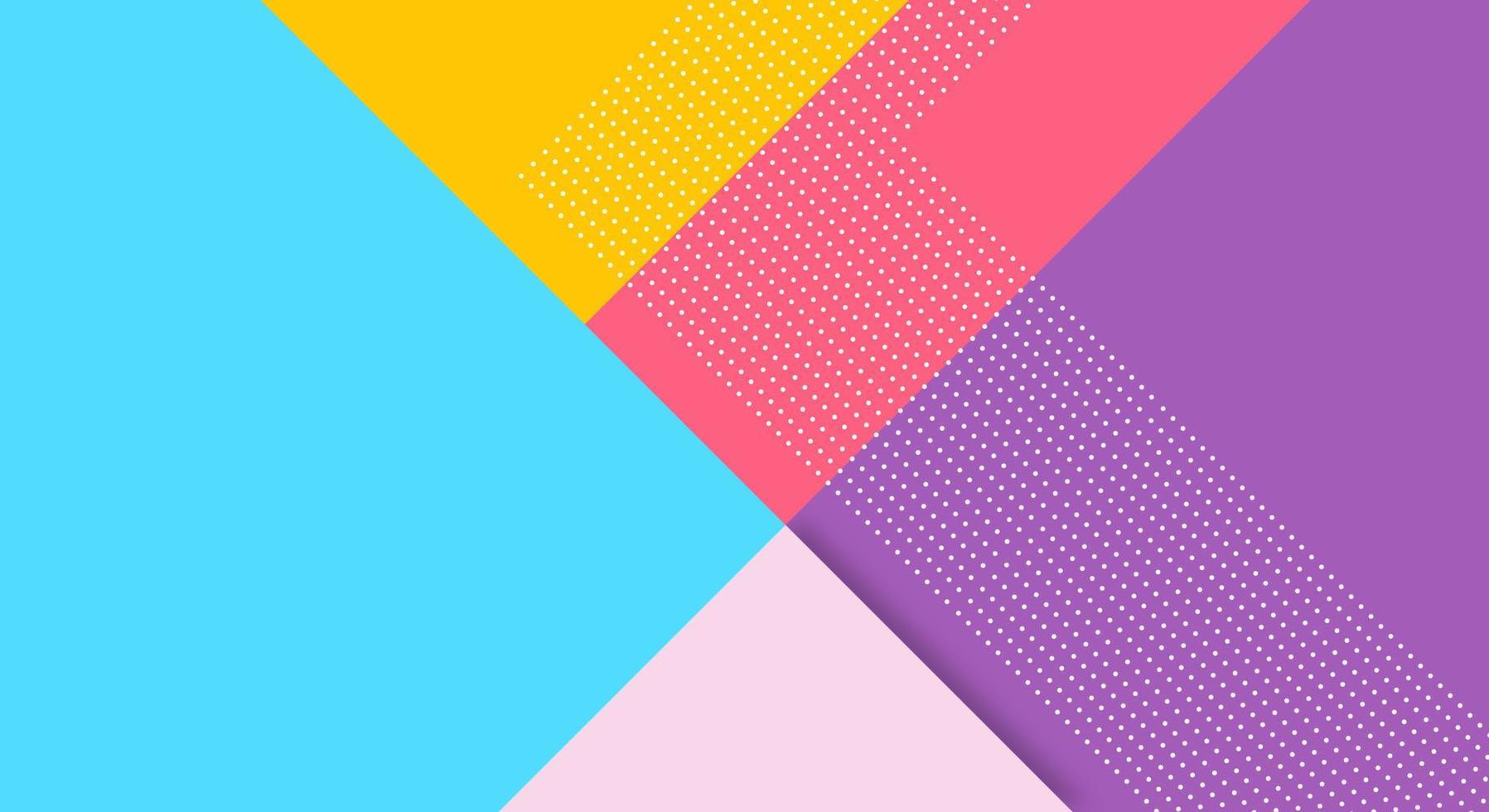 Abstract Paper Colorful Background with Memphis Papercut Style and Pastel Color for Wallpaper vector