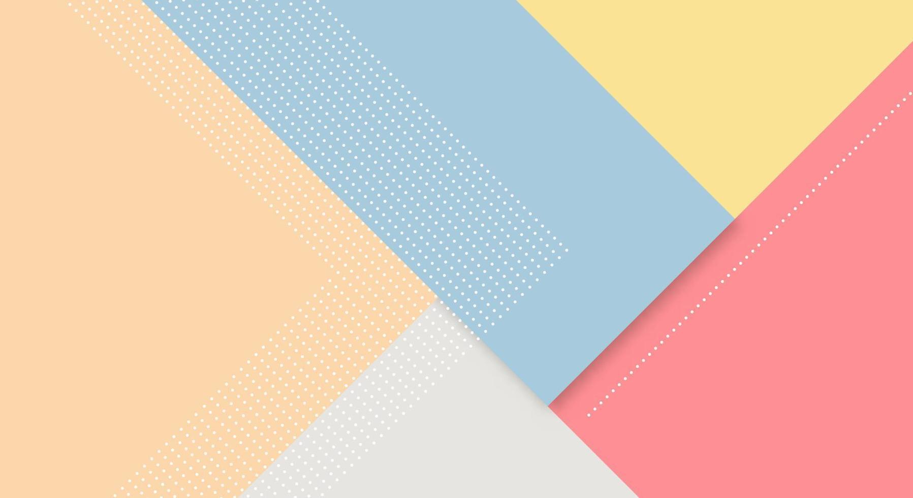 Abstract Paper Colorful Background with Memphis Papercut Style and Pastel Color for Wallpaper vector