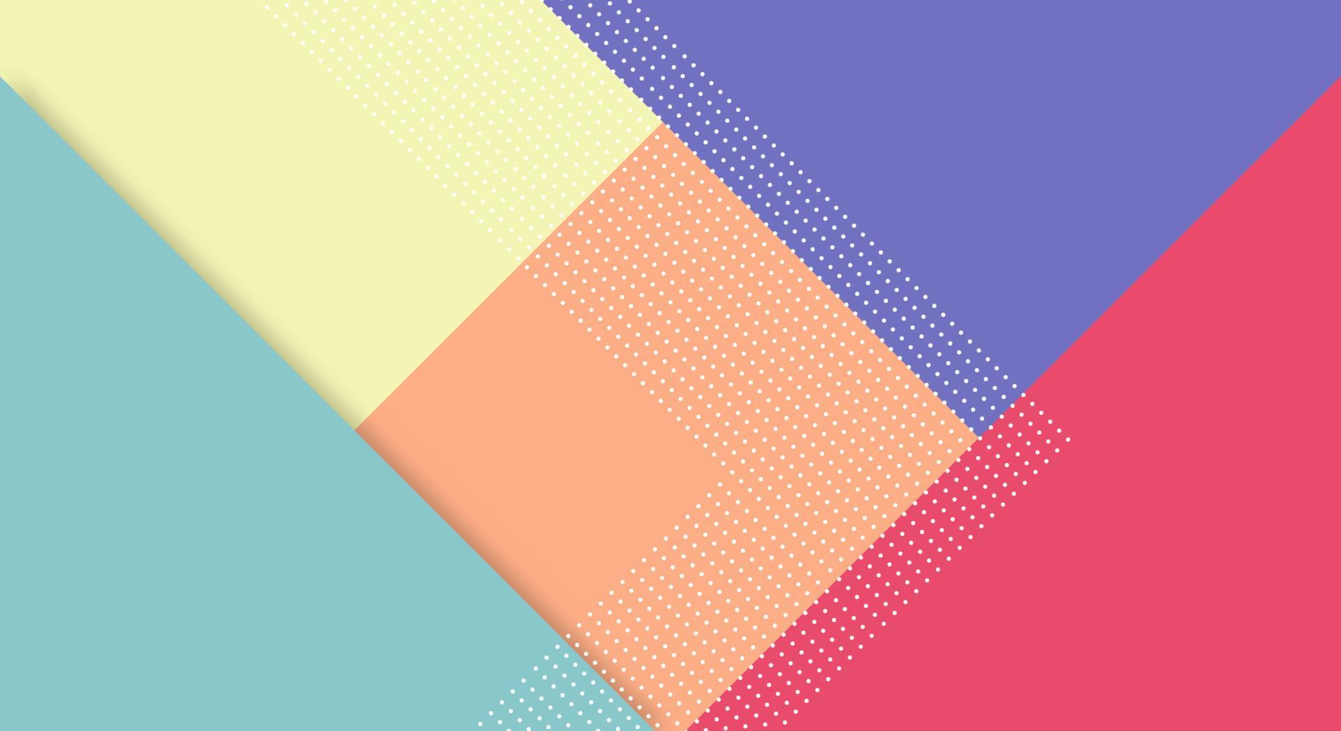 Abstract Paper Colorful Background with Memphis Papercut Style and