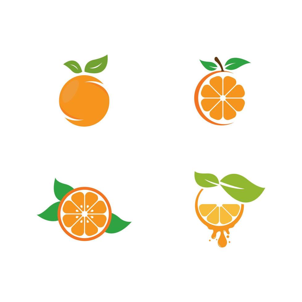 Orange template logo design. Vector