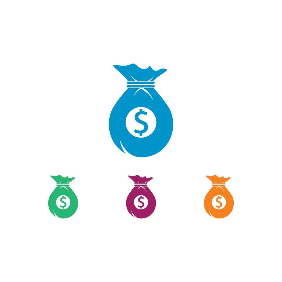 Money bag icon illustration isolated sign symbol. Money bag vector logo. Flat design