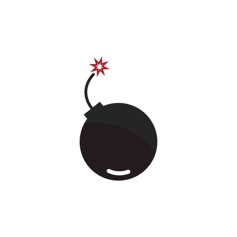 ilustración de icono de vector de logotipo de bomba simple