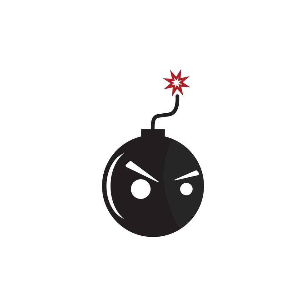 Simple bomb logo vector icon illustration