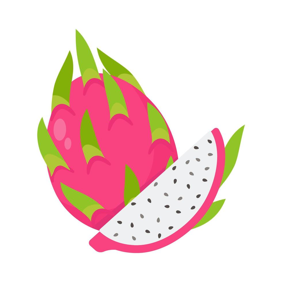 Dragon de fruta. fruta dulce para la salud. da frescura durante el verano para vegetarianos vector