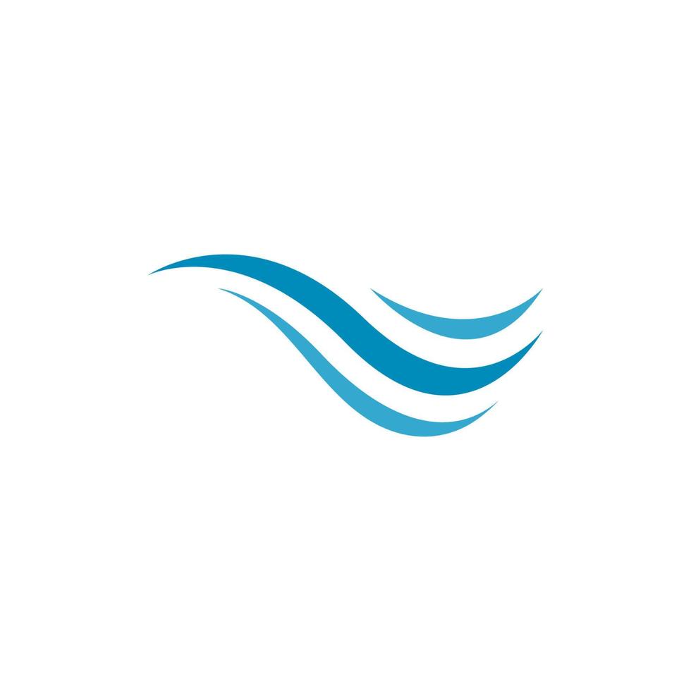 Water Wave Logo Template. vector Icon illustration