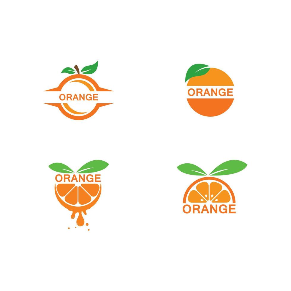 Orange template logo design. Vector