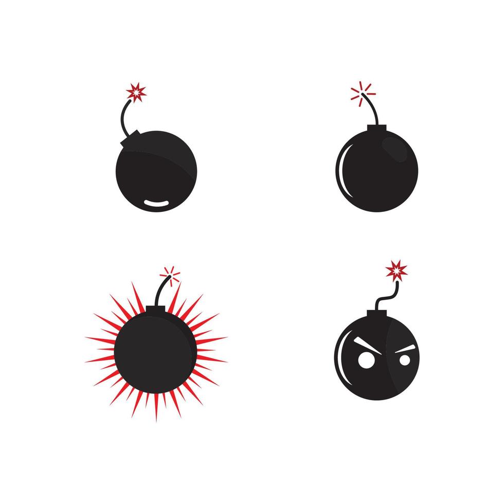 Simple bomb logo vector icon illustration