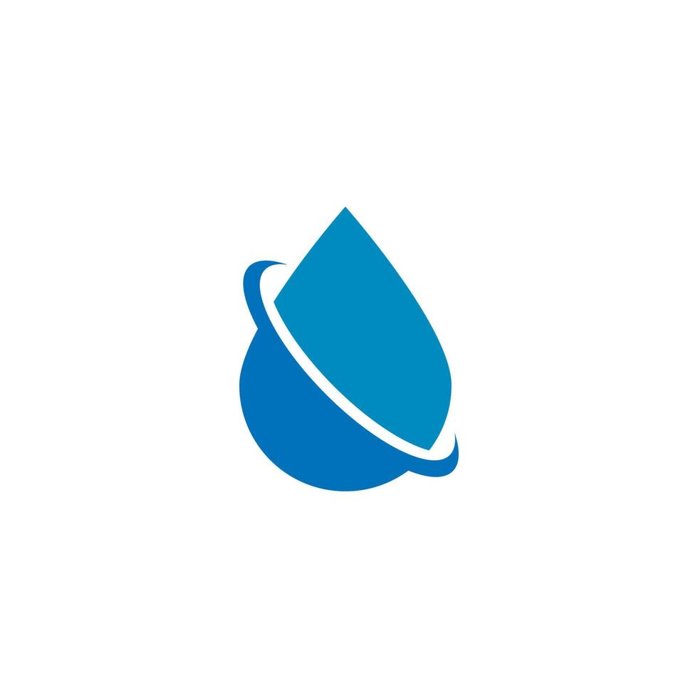 Ilustración de icono de vector de plantilla de logotipo de gota de agua