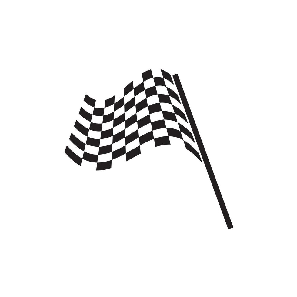 Race flag icon, simple design race flag logo template vector