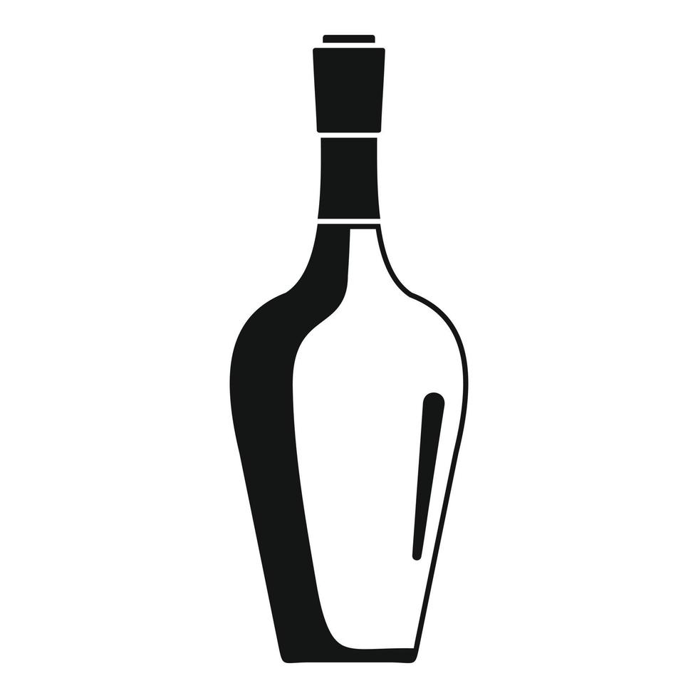 icono de botella de vino, estilo simple vector