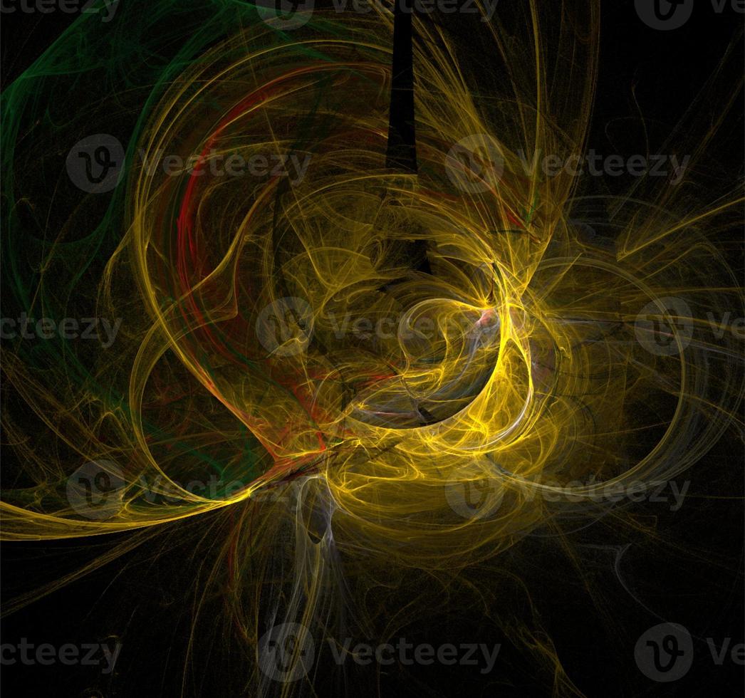 space illustration, graphic drawing of a star, planet, radiation photo