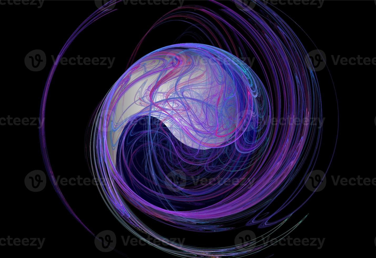yin and yang in the dark sky, the struggle of opposites, Chinese philosophy photo