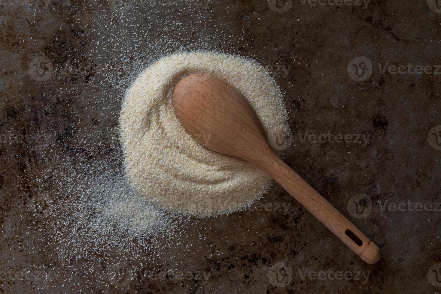 Onion Powder Spilled from a Teaspoon photo