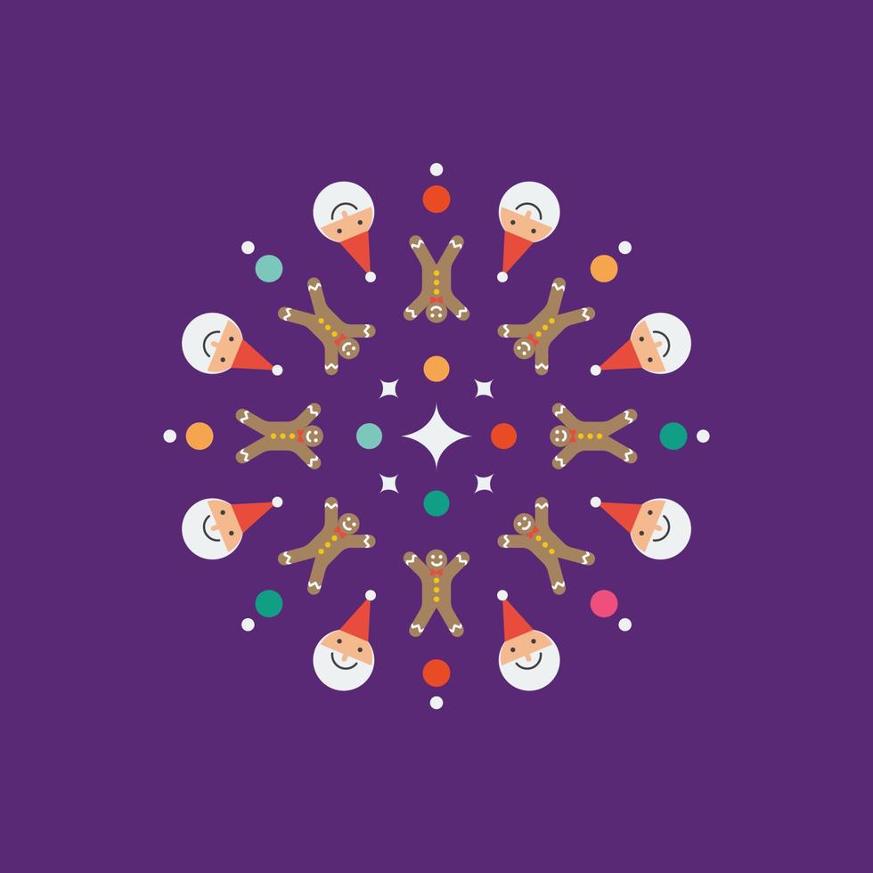 Firework with Christmas Elements vector