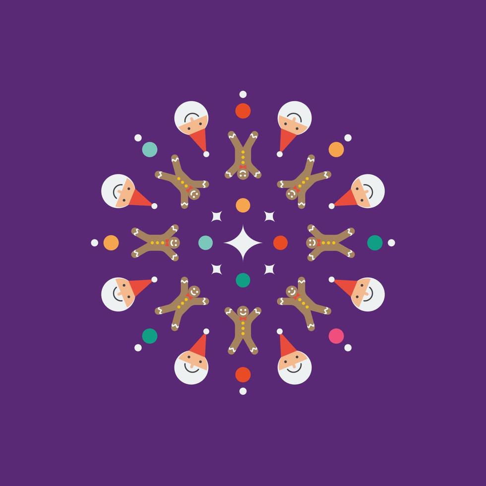 Firework with Christmas Elements vector