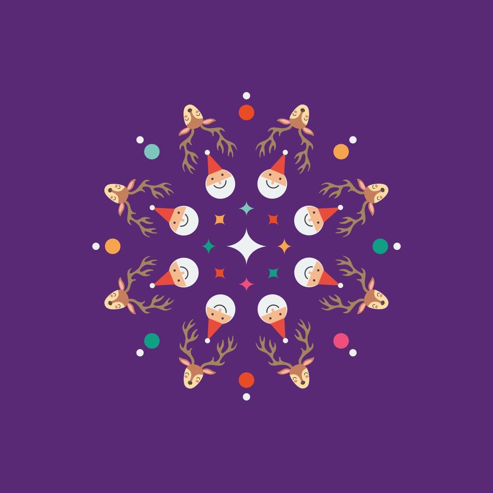 Firework with Christmas ornaments decorated vector