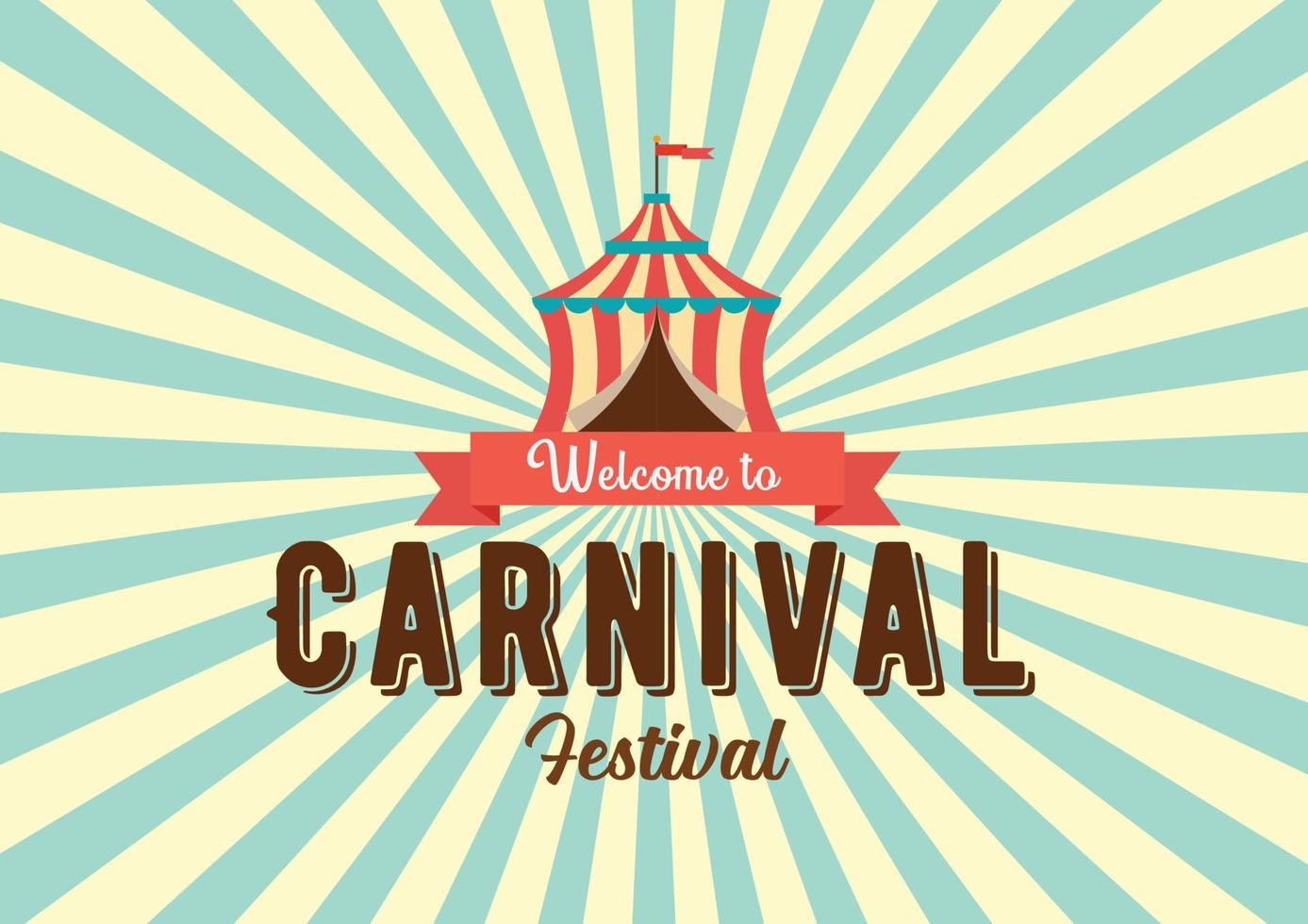 bienvenido a la pancarta del festival de carnaval vector