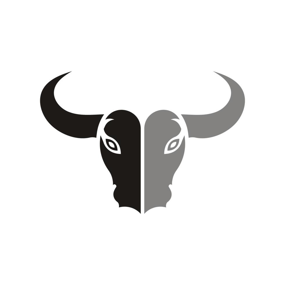 Bull head logo vector icon