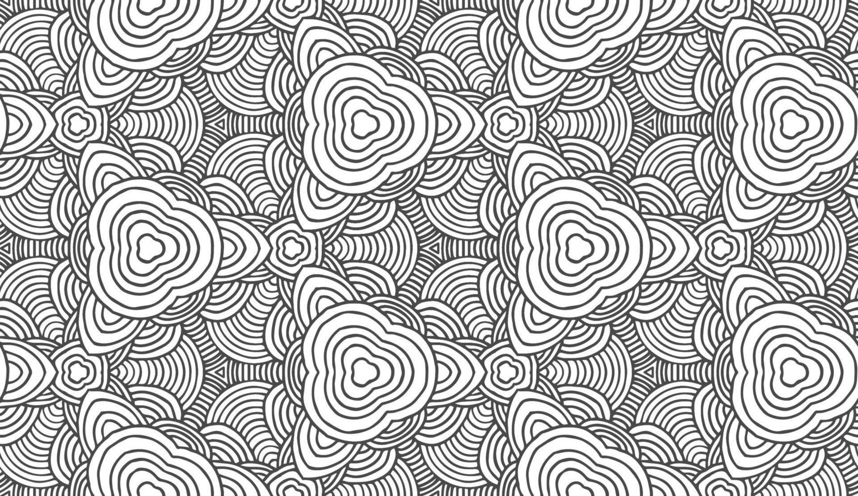 Retro abstract seamless vector pattern on white backdrop. Vector stripe pattern decorative print concept. Floral seamless abstract art background vector.