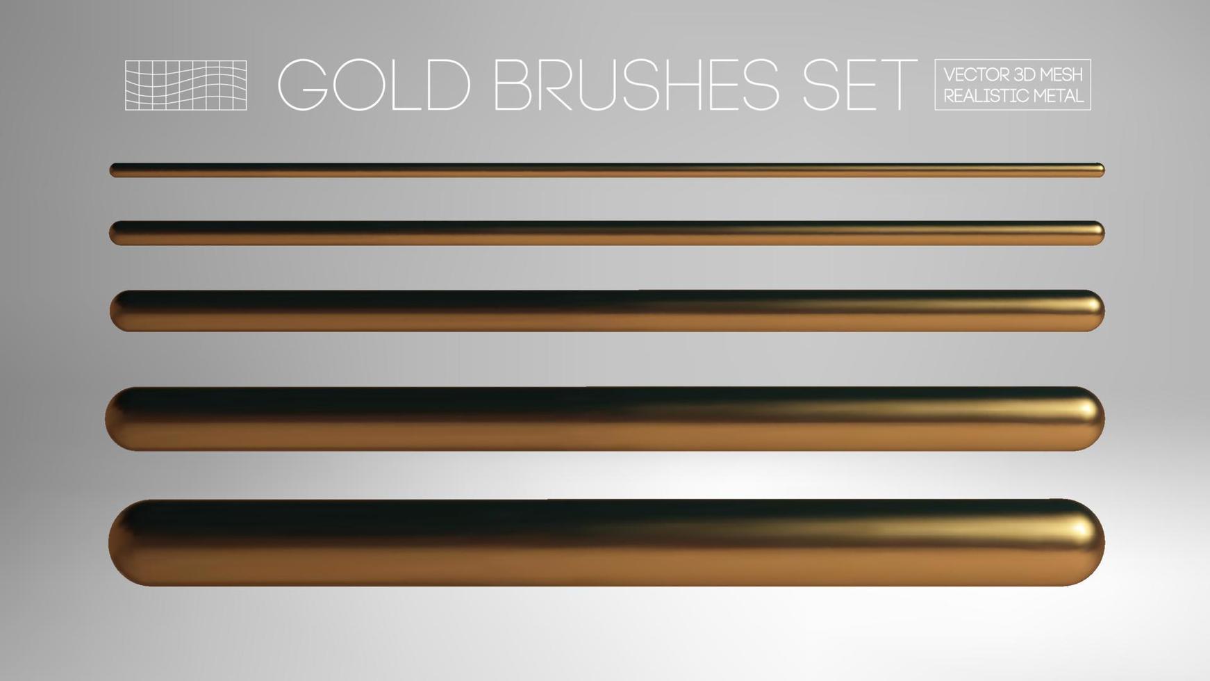 malla de cepillo de oro aislada. decoración festiva de plantilla de arte abstracto de textura dorada. vector