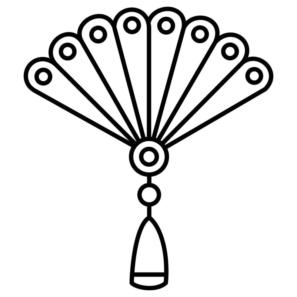 Chinese fan  which can easily edit or modify vector