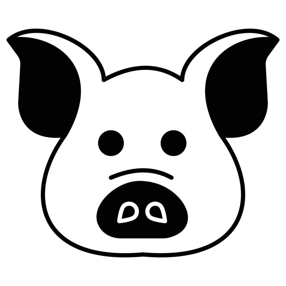 Pig which can easily edit or modify vector