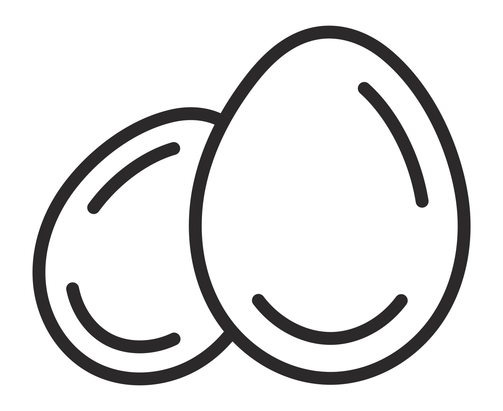 Duck egg line art icon for apps and websites 14420455 Vector Art at