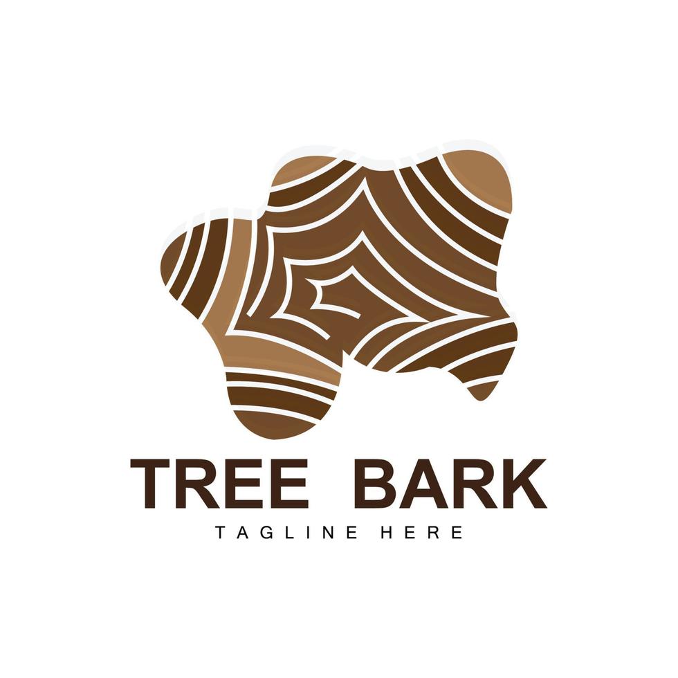 Wood Layer Logo Tree Bark Structure Design Forest Template Vector