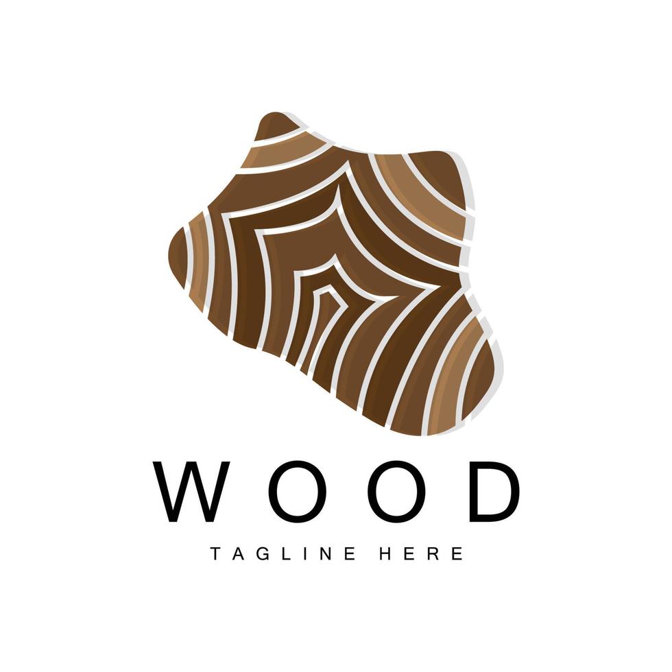 Wood Layer Logo Tree Bark Structure Design Forest Template Vector