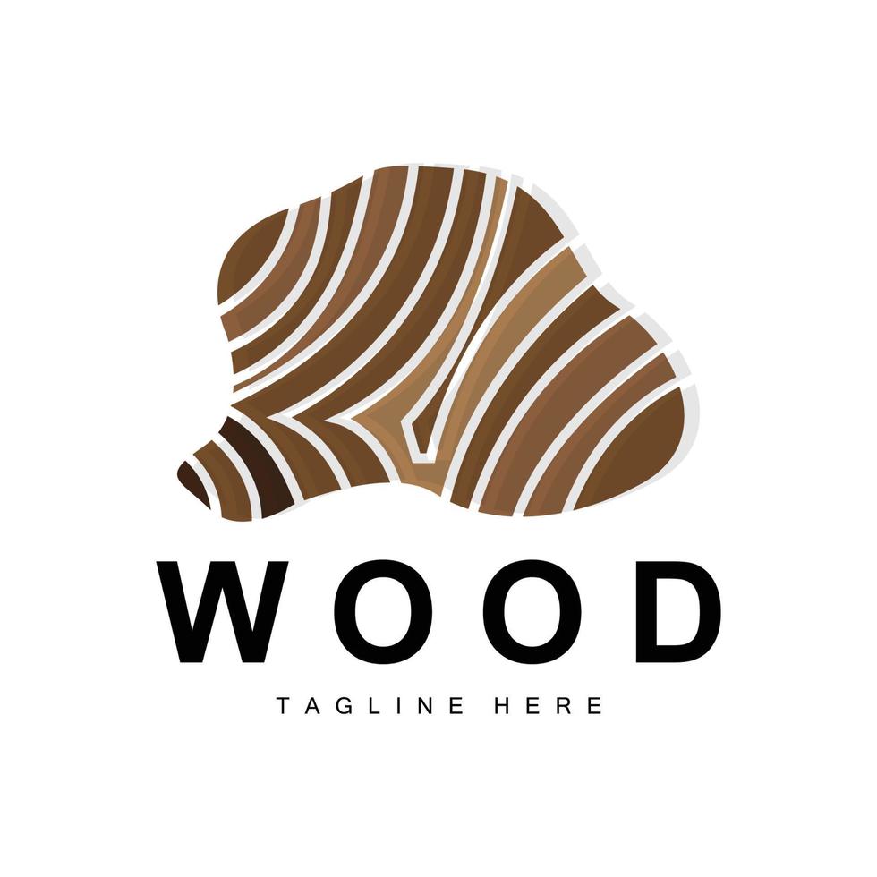 Wood Layer Logo Tree Bark Structure Design Forest Template Vector