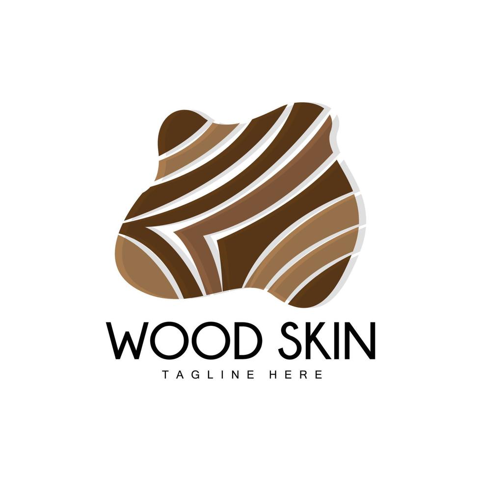 Wood Layer Logo Tree Bark Structure Design Forest Template Vector