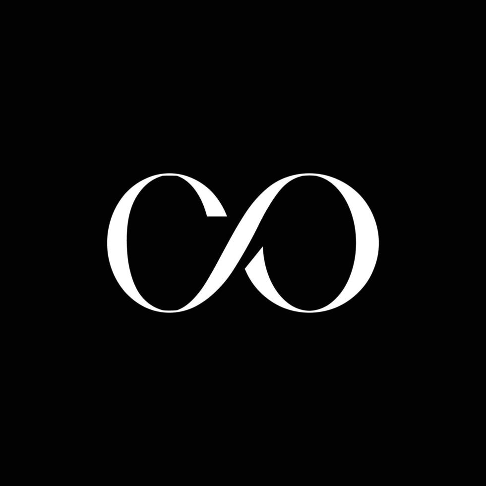 CO modern initial logo design vector