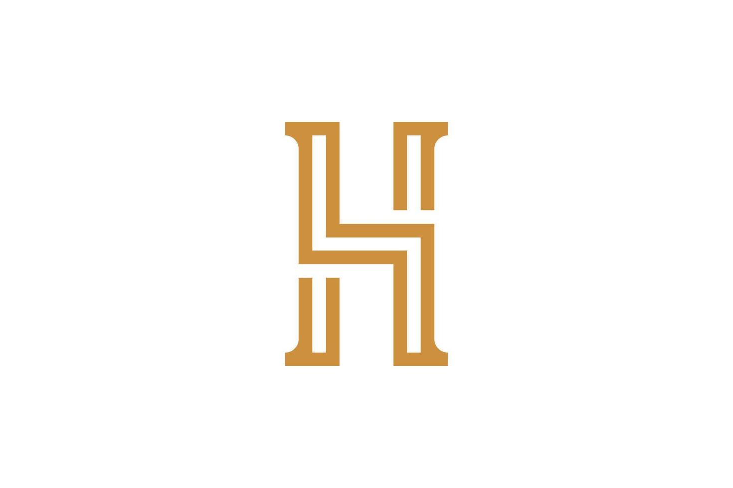 Hand Drawn Letter H Logo vector