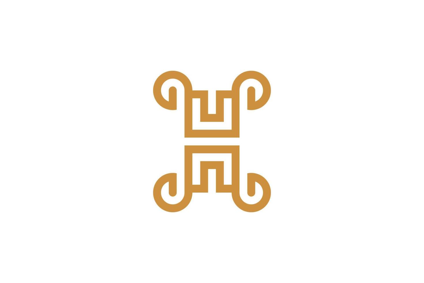 Hand Drawn Letter H Logo vector