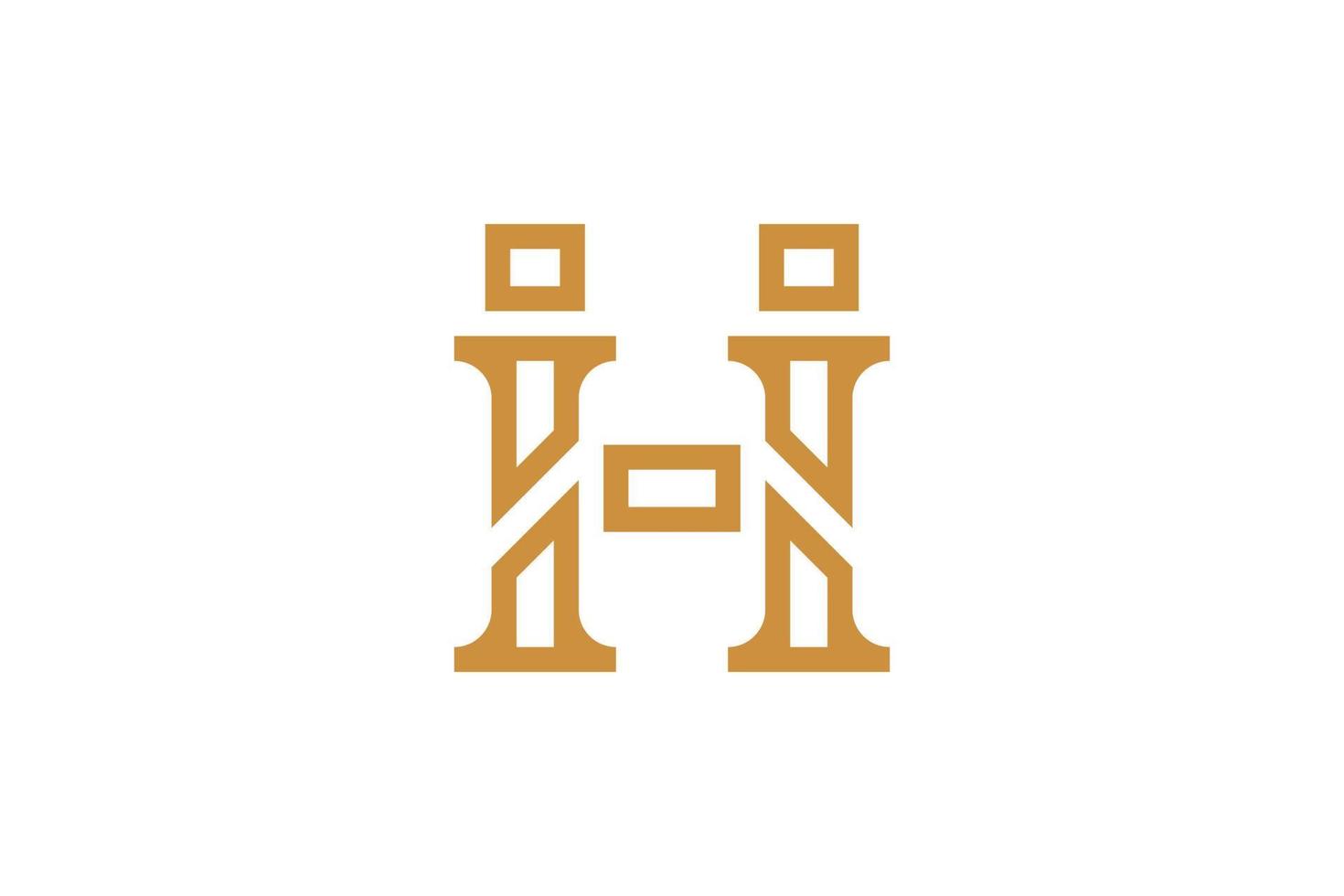 H Letters Logo Design vector