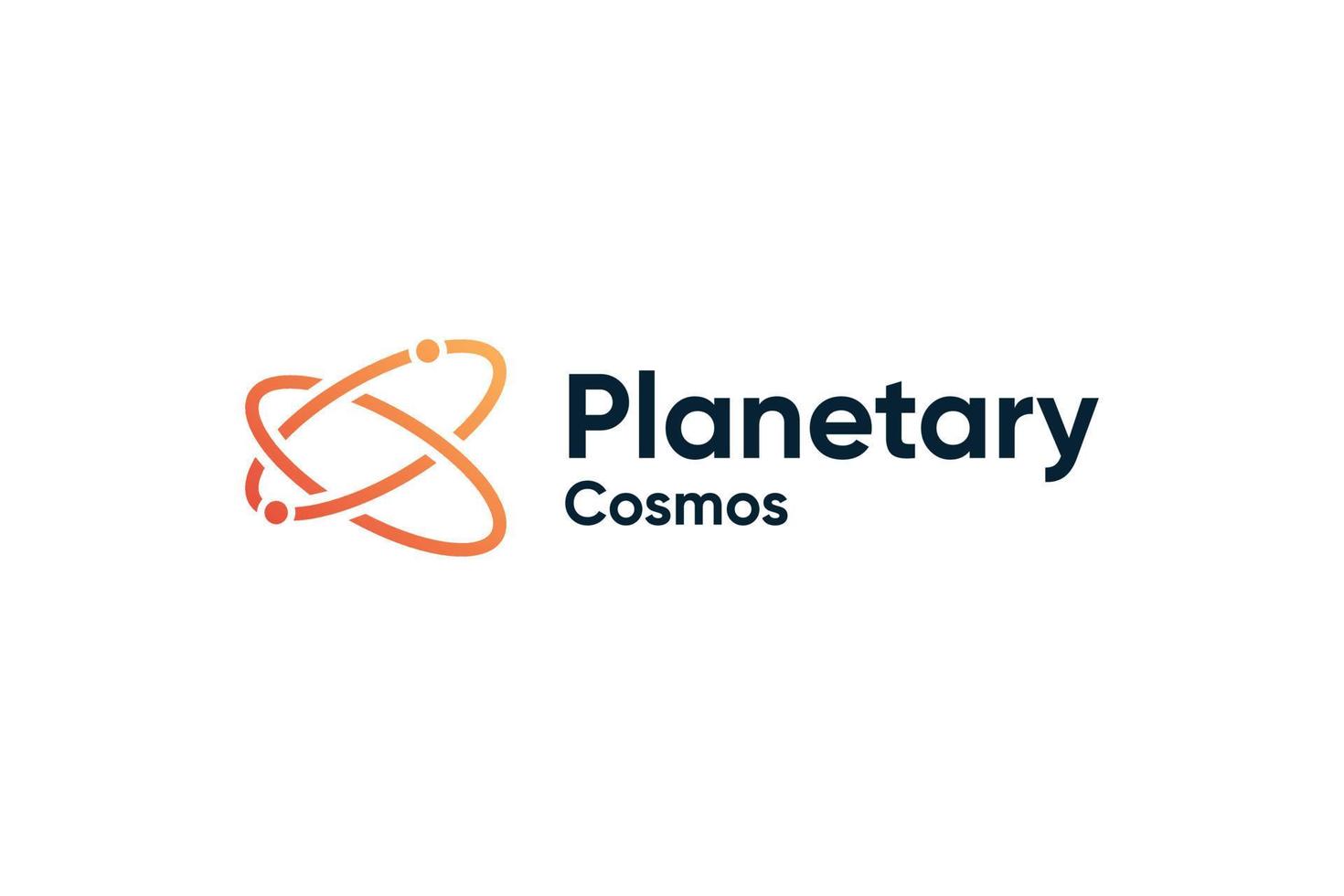 Planetary cosmos orbit astrology logo design vector