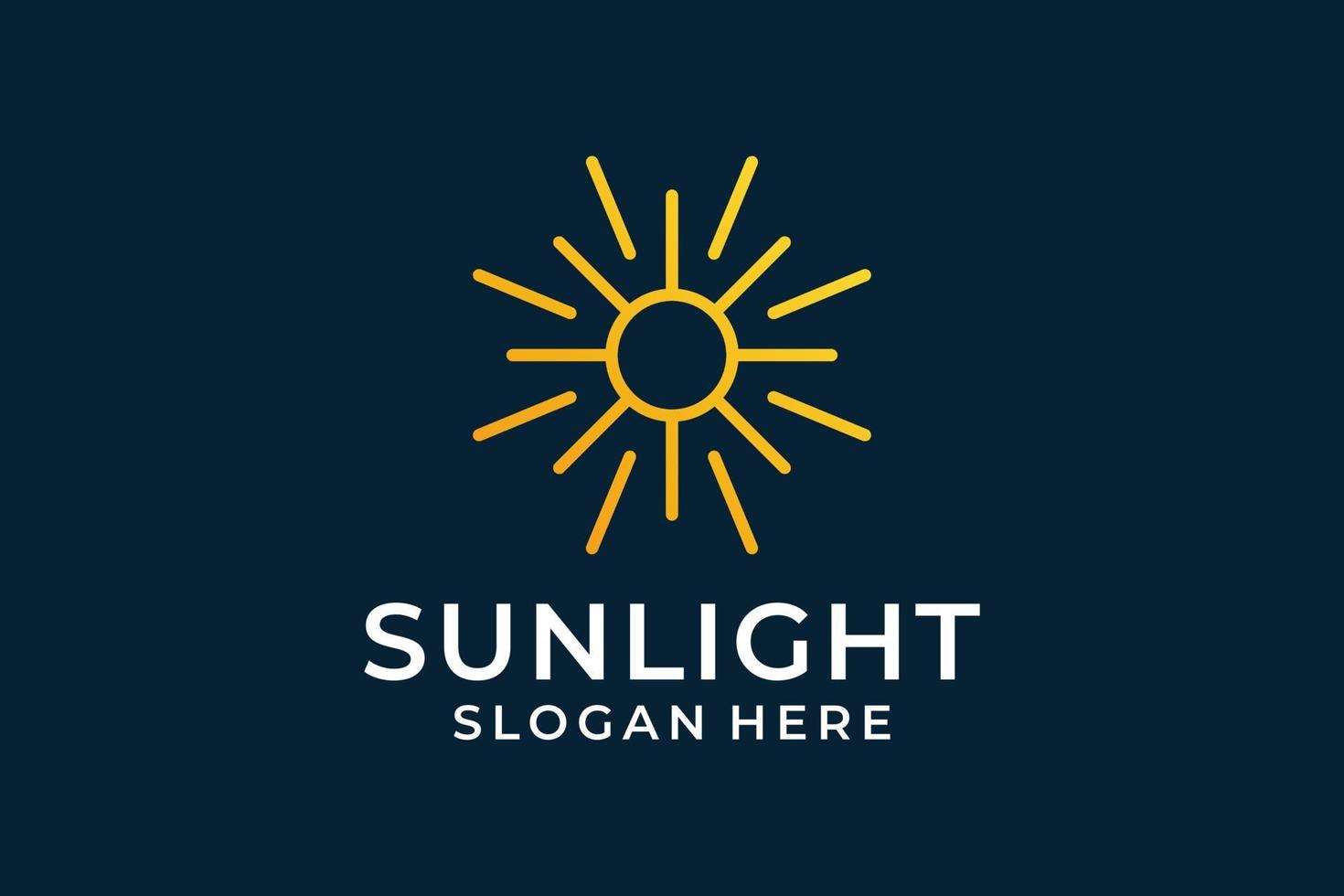 Sunlight luxury elegant abstract logo design vector