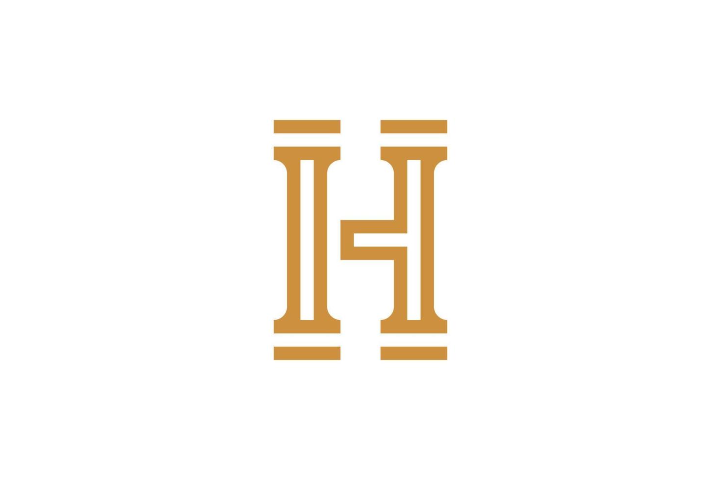 Hand Drawn Letter H Logo vector